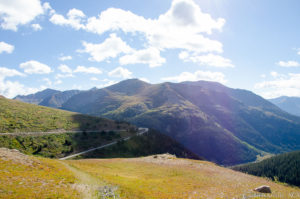 Paved switchback on the east side of Independence Pass