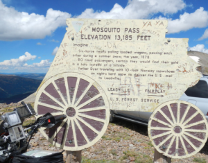 Mosquito Pass Summit Sign