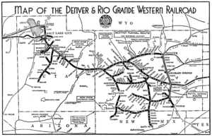 Map of the D&RGW Railroad