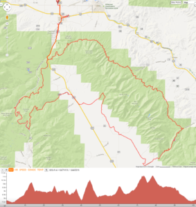 Rainbow loop map along the Sangre de Cristo mountains