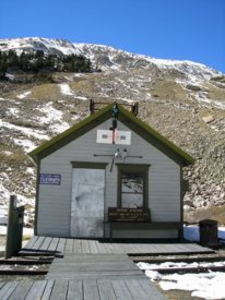 Restored Telegraph office at the west portal of the Alpine Tunnel
