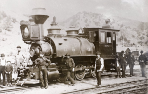 Steam Engine in the Heart of the Rockies 1890