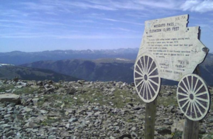 Mosquito Pass wagon sign