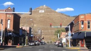 'S' Mountain and 'F' Street Downtown Salida