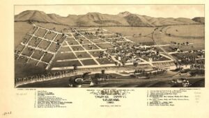 Salida in a 1882 Map as seen from ‘S’ Mountain.