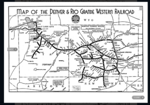 DRG&W Map at its heyday