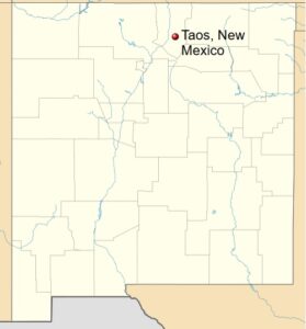 TAOS, NM on the MAP of New Mexico