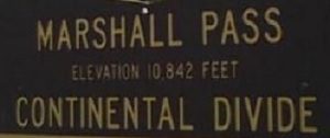 Marshall Pass elevation sign