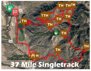 37 Mile Extreme Singletrack Loop example